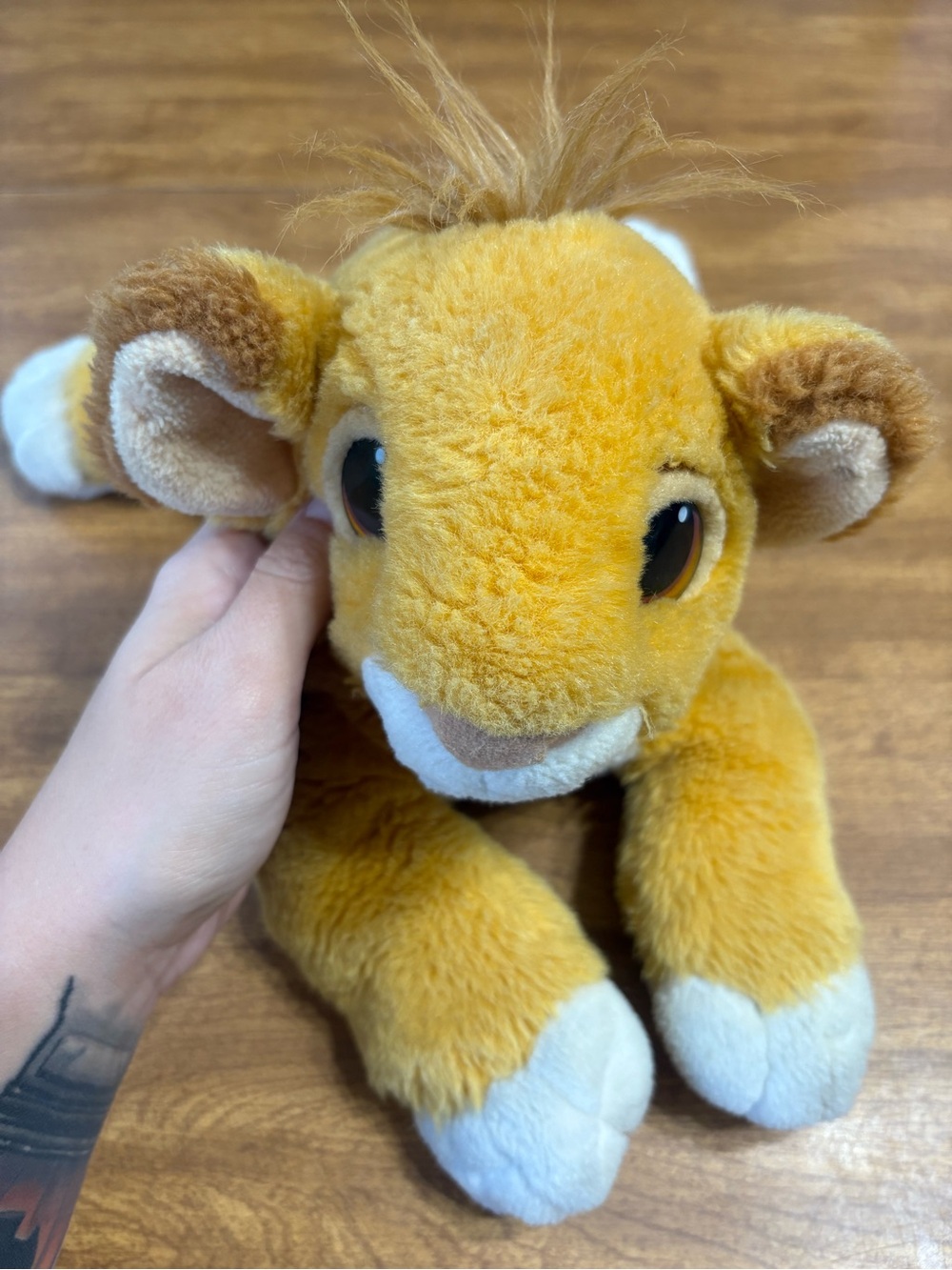 Vintage 1993 Mattel Disney Baby Simba Plush Lion King 10in